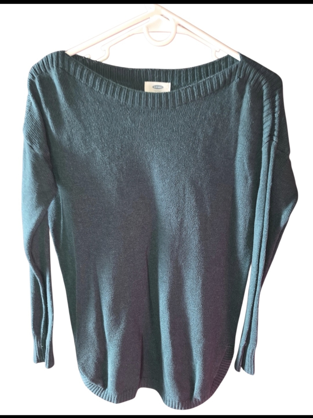 4/8/173. Old Navy Womens Teal Boatneck Sweater